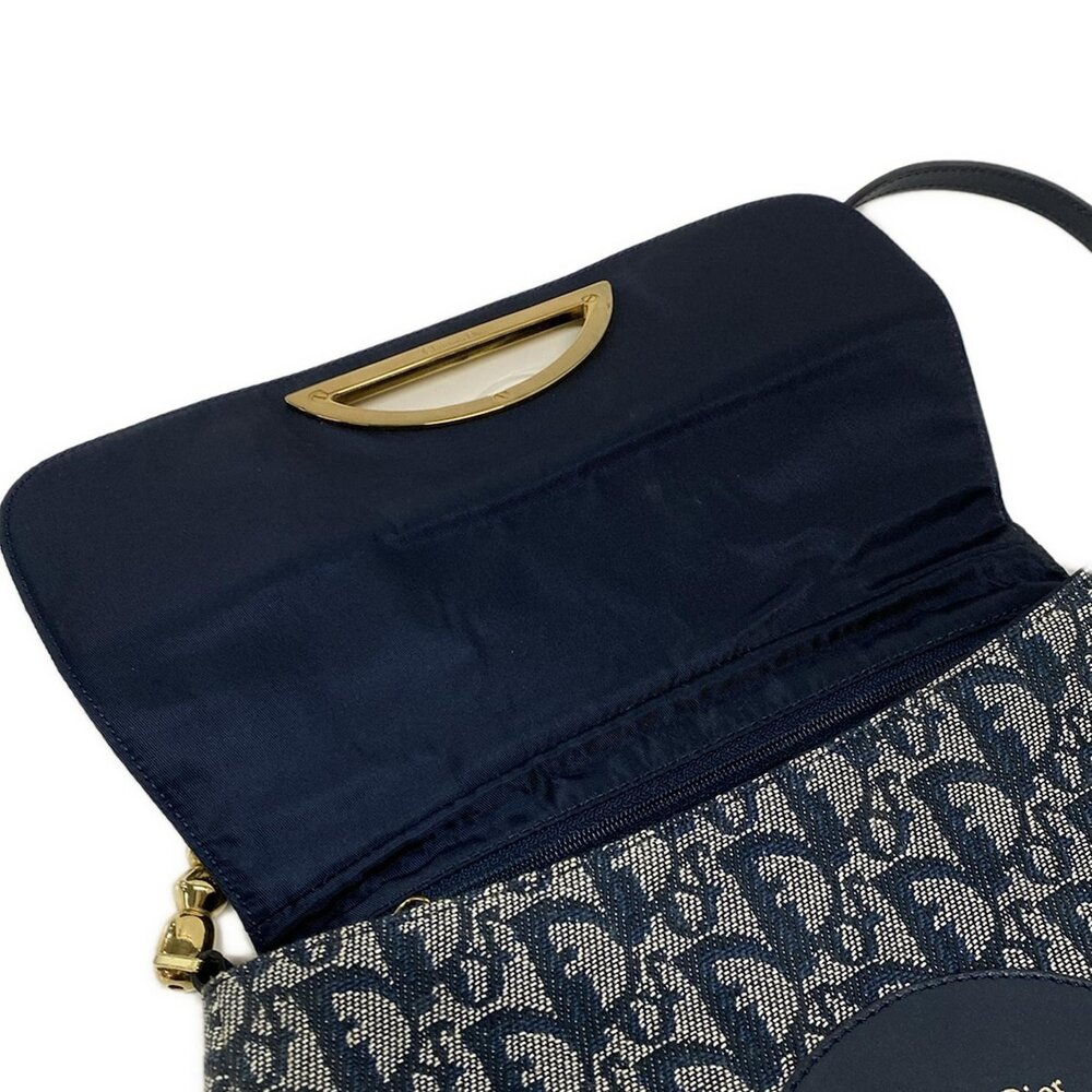 Christian Dior DIOR/ChristianDior Maris Pearl,Trotter Shoulder Bag Navy White - Picture 14 of 15